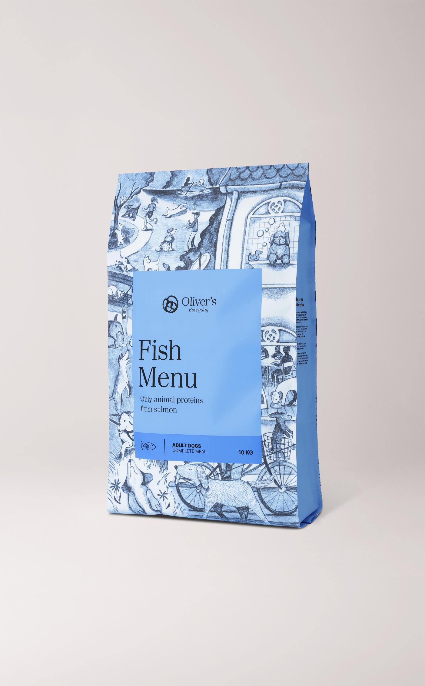 Olivers kornfritt hundefôr med fisk til voksne hunder | OLIVERS.no