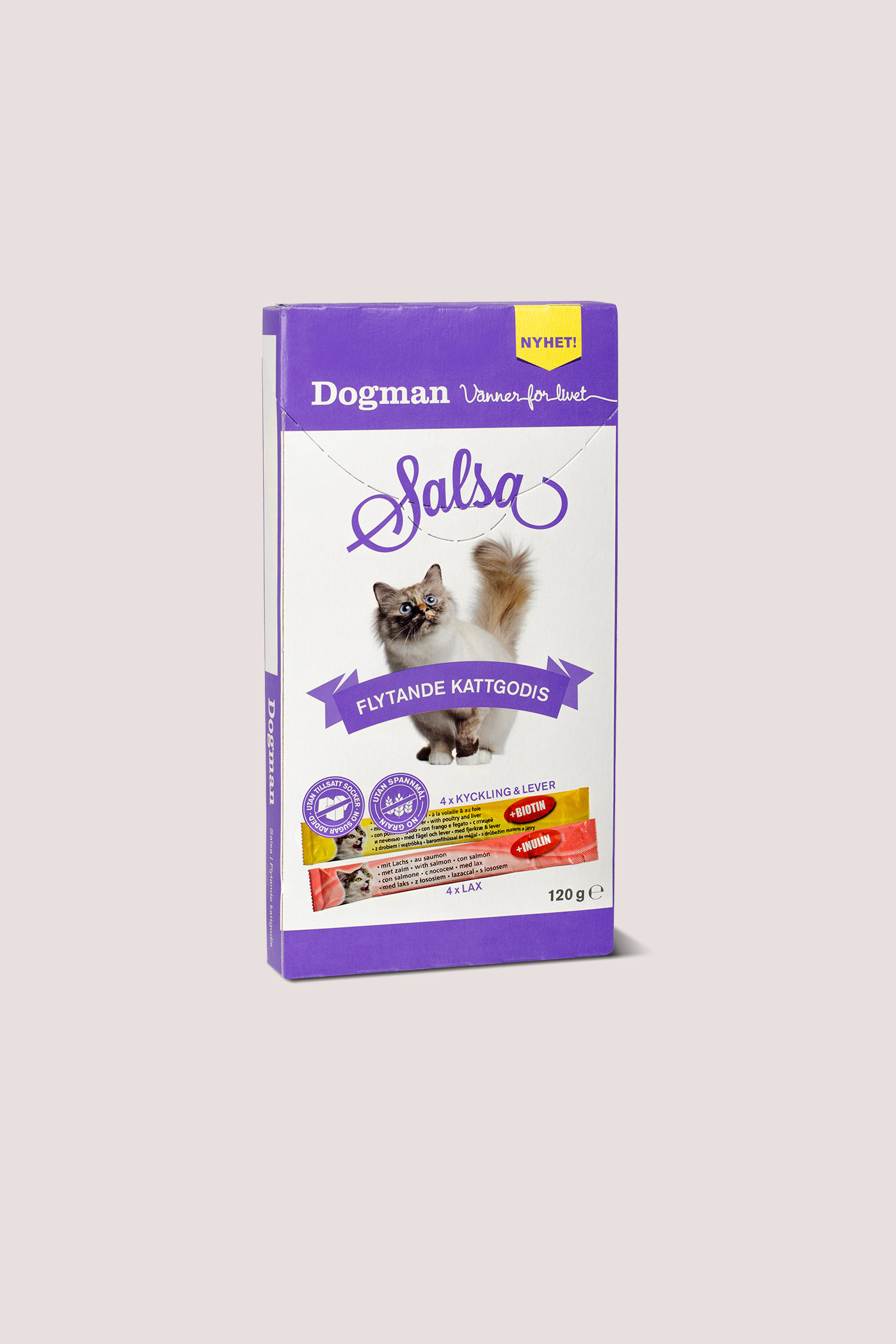DOGMAN SALSA FLYDENDE CAT TREATS 120G DOGMAN SALSA FLYDENDE CAT TREATS 120G